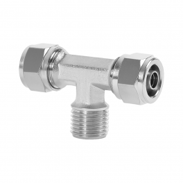 NM-AT-10-R14 Фитинг тройник T-образный с накидной гайкой, 10-6.5 мм, 10-7 мм x R 1/4